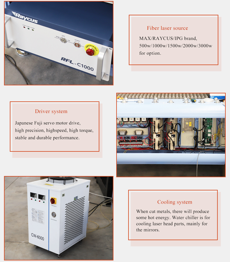 3015 Raycus 1000w / 1500w / 2000w آلة قطع الألياف بالليزر أفضل الأسعار