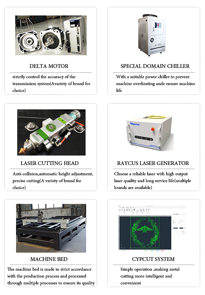 High Power Precision 1000w 1500w 2000w China Fiber Laser Cutting Machine عالية الدقة 1000w 1500w 2000w آلة قطع الألياف بالليزر الصين