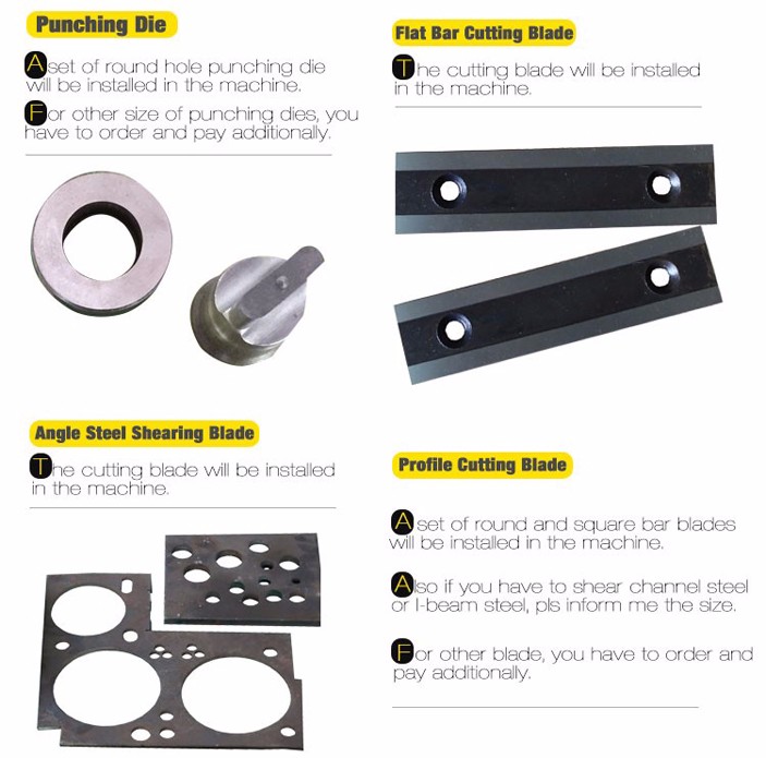 Q35y سلسلة متعددة الوظائف الهيدروليكية عامل الحديد آلة القص واللكم