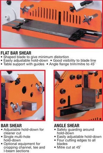 Q35y Series Multifunctional Hydraulic Iron Worker Combined Shearing And Punching Machine Q35y سلسلة متعددة الوظائف الهيدروليكية عامل الحديد آلة القص واللكم