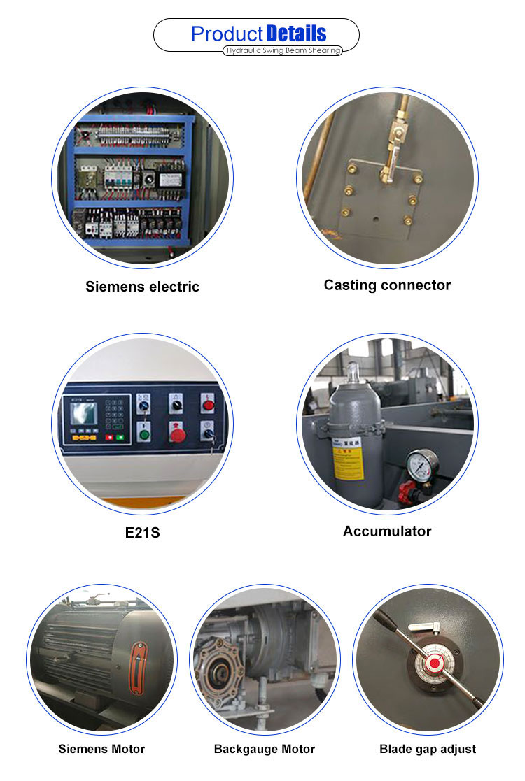 Qc12y-6x5000 Cnc Hydraulic Shearing Machine For Sheet Metal Cutting With Ce Qc12y-6x5000 Cnc آلة القص الهيدروليكية لقطع الصفائح المعدنية مع Ce